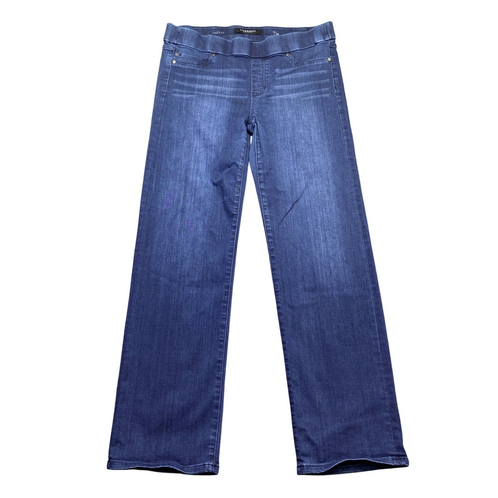 Liverpool The Straight Pull On Jeans 14/32 Estrella Medium Dark LM3028F64